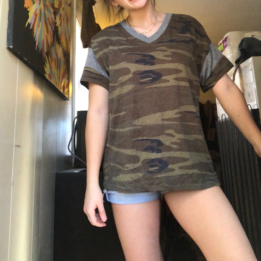 Oversized camo shirt